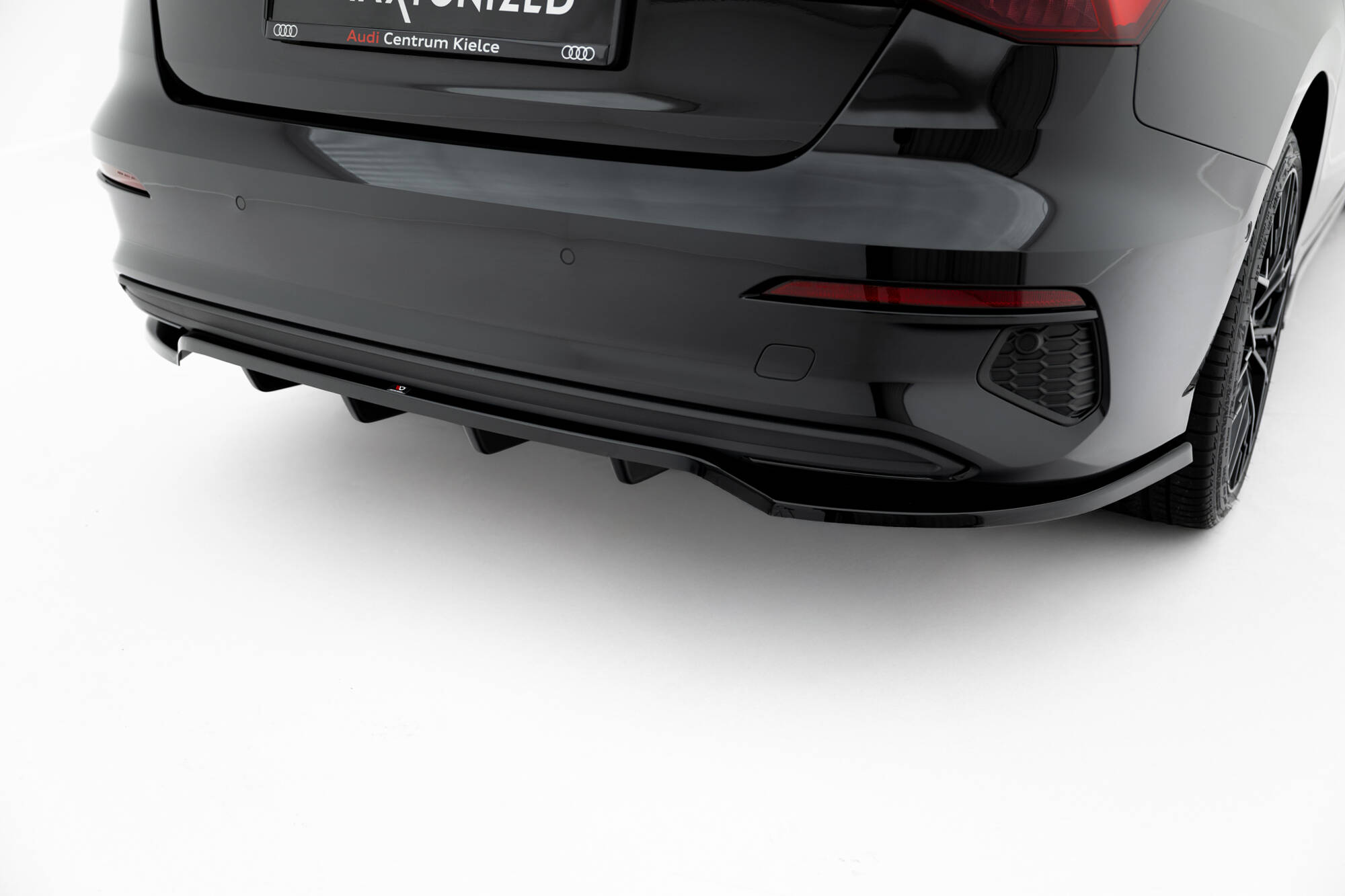 Achter Diffuser Audi A3 Sedan 8Y Maxton Glanzend zwart