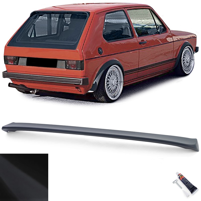 Achterklep Spoiler VW Golf 1 74-85 Matt Zwart