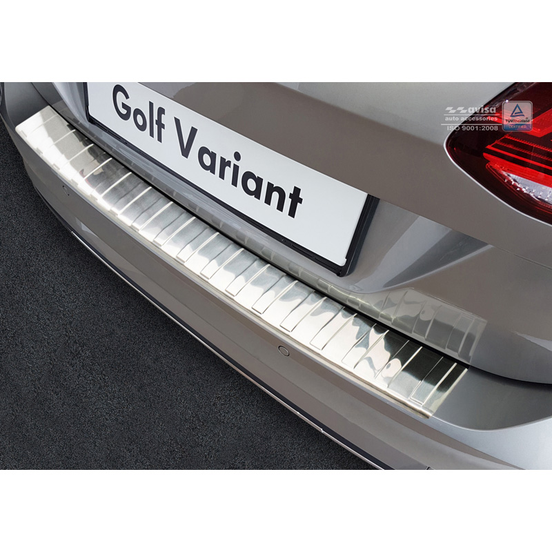 Stainless Steel Rear bumper protector  Volkswagen Golf VII Variant Facelift incl. R-Line & Alltrack 2017-2020 'Ribs'