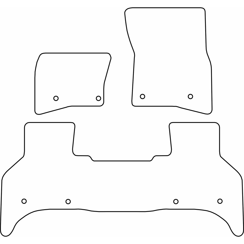 Set velour car mats  Landrover Defender II 110 2019-