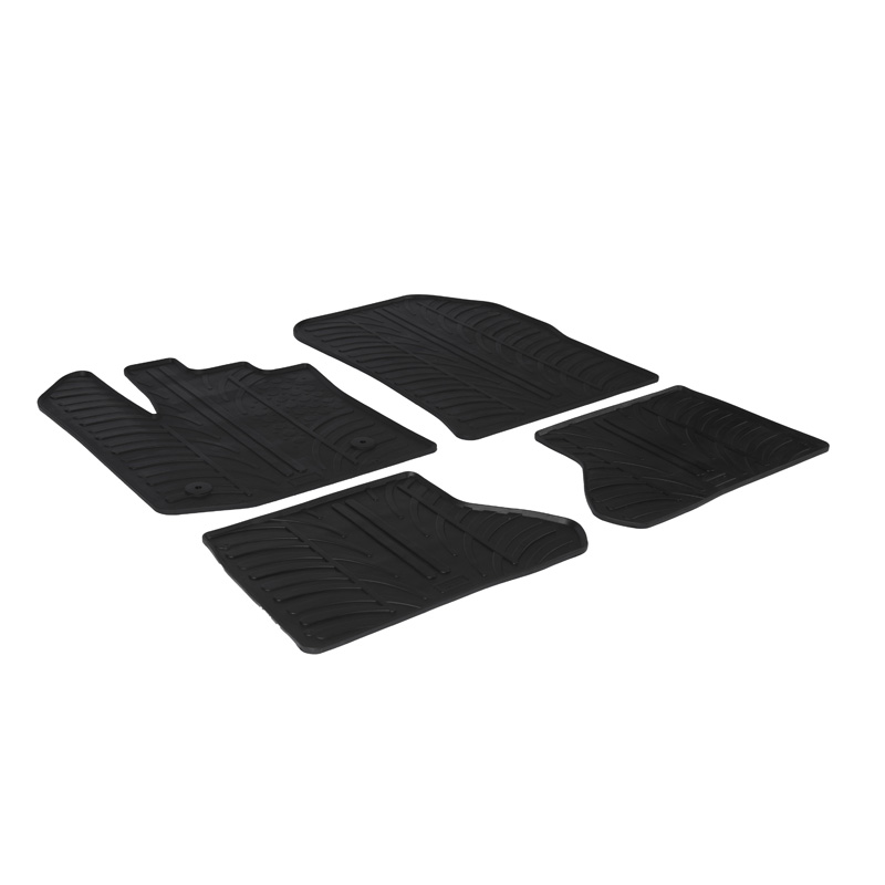 Rubber car mats set  Dacia Dokker 2013- (T profile 4-pieces + mounting clips)