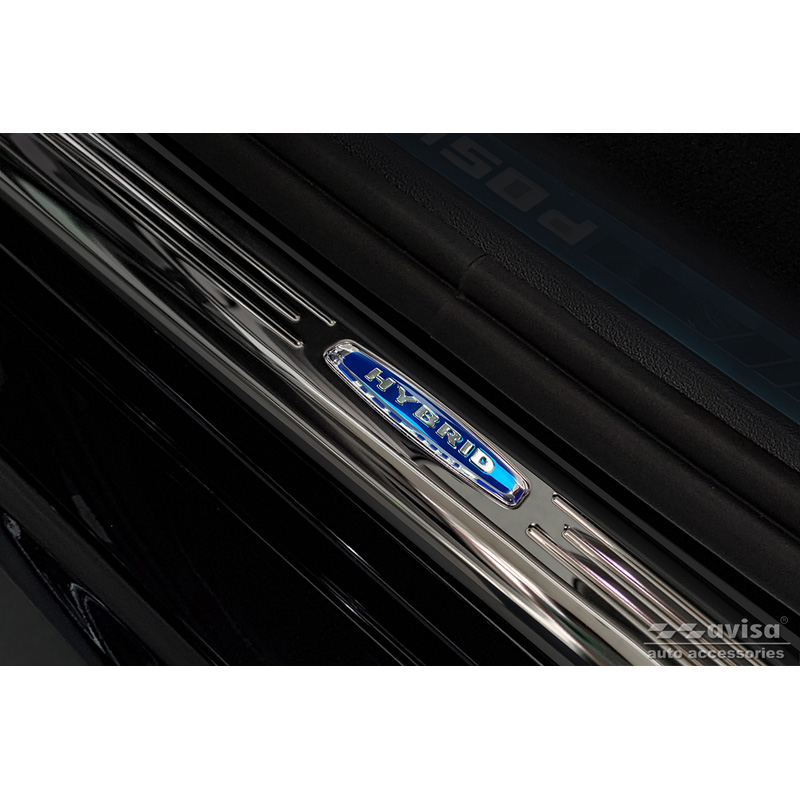 Zwart RVS Instaplijsten  BMW X6 G06 2019- 'Hybrid' - 4-delig