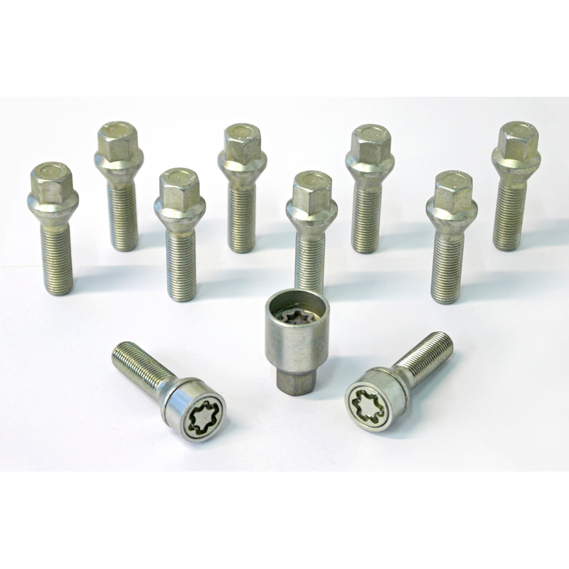 H&R Wheel bolt Set Taper-Head M14x1.50 - Length 45mm - 10 pcs. - incl. wheel-locks