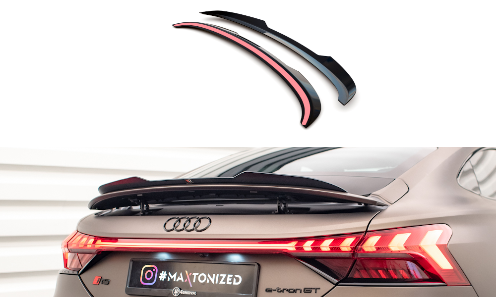 Spoiler Audi E-Tron GT & RS GT Maxton Glans Zwart