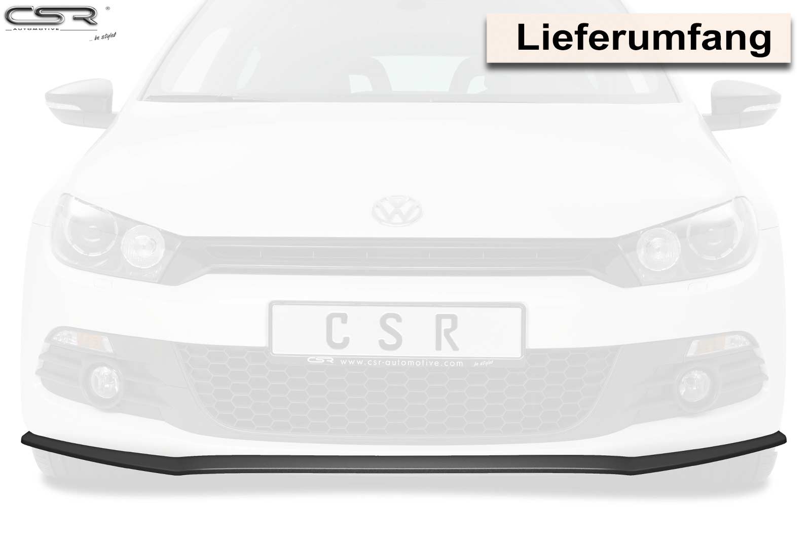 Voorspoiler Volkswagen Scirocco CSR Mat Zwart