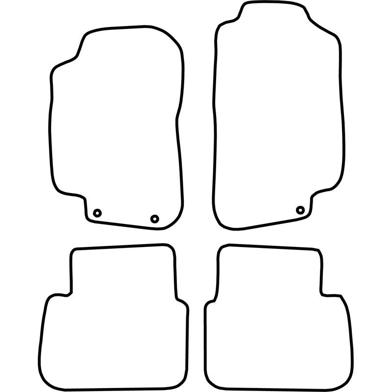 Set velour car mats  Saab 9-5 2008-2010