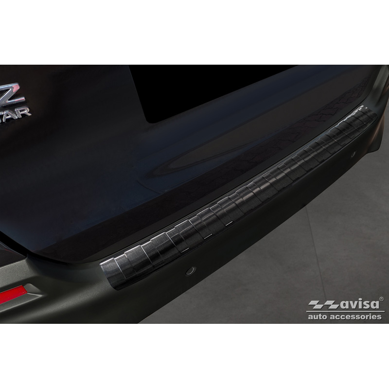 Black Stainless Steel Rear bumper protector  Honda Jazz Crosstar Hyrbid 2020- 'Ribs'