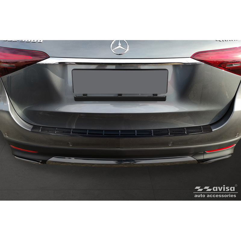 Echt 3D Carbon Achterbumperprotector  Mercedes GLE II (W167) Facelift 2023- Excl. AMG Line 'Ribs'