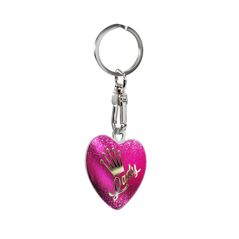 RVS sleutelhanger - Lady Heart