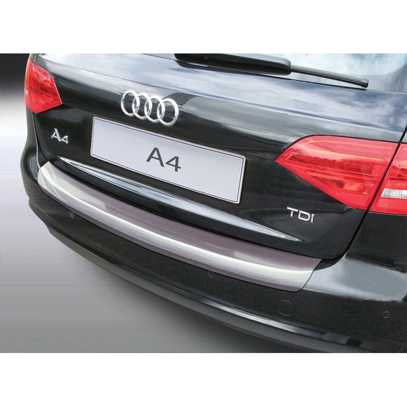 ABS Rear bumper protector  Audi A4 Avant 2012-2015 (excl. S4) 'Brushed Alu' Look