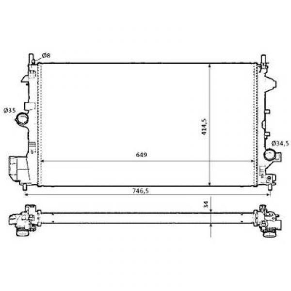 Radiator SIGNUM / VECTRA C 04->> 650x415