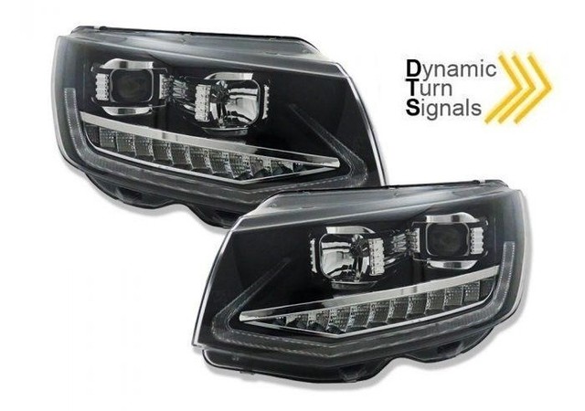 Koplampen VW T6 Multivan/Transporter Dynamic Tube Black