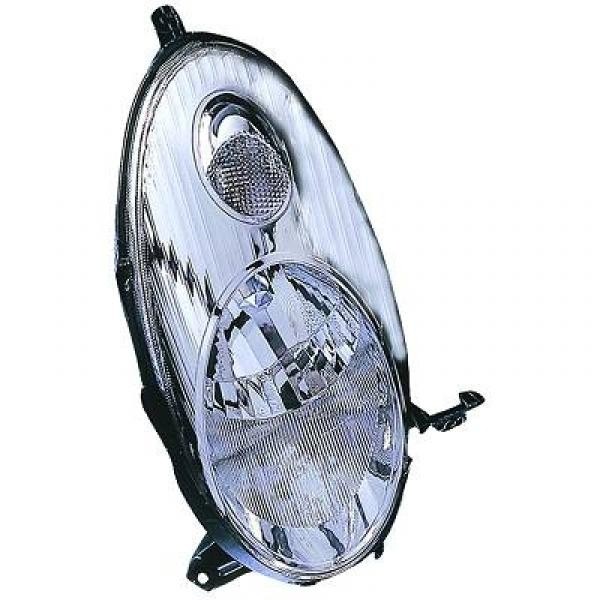 Koplamp links MICRA K12 02-05 DEPO/Chroom