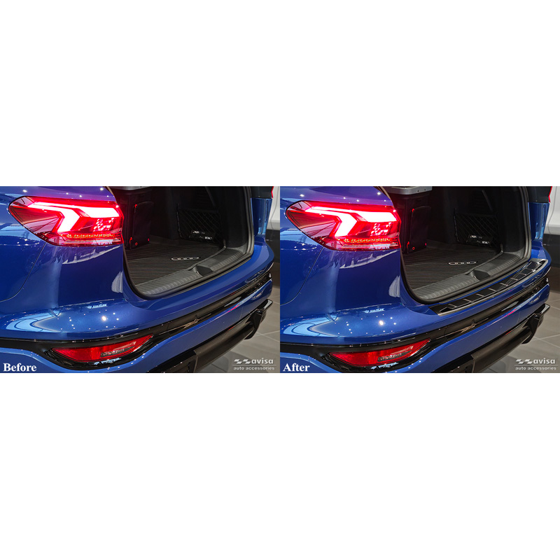 Avisa Black Stainless Steel Rear bumper protector  Audi Q6 e-tron (GFB) 2024- 'Shadow Premium'