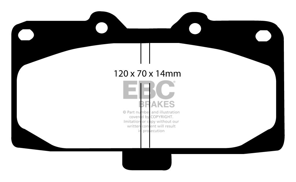 EBC Brakes SUBARU Impreza 2.0 Turbo WRX 2001-2005 Remblokken voo