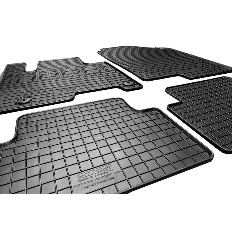 Rubber car mats set  Hyundai Tucson (NX4E) Full Hybrid 2020- (4-pieces + fixing system)