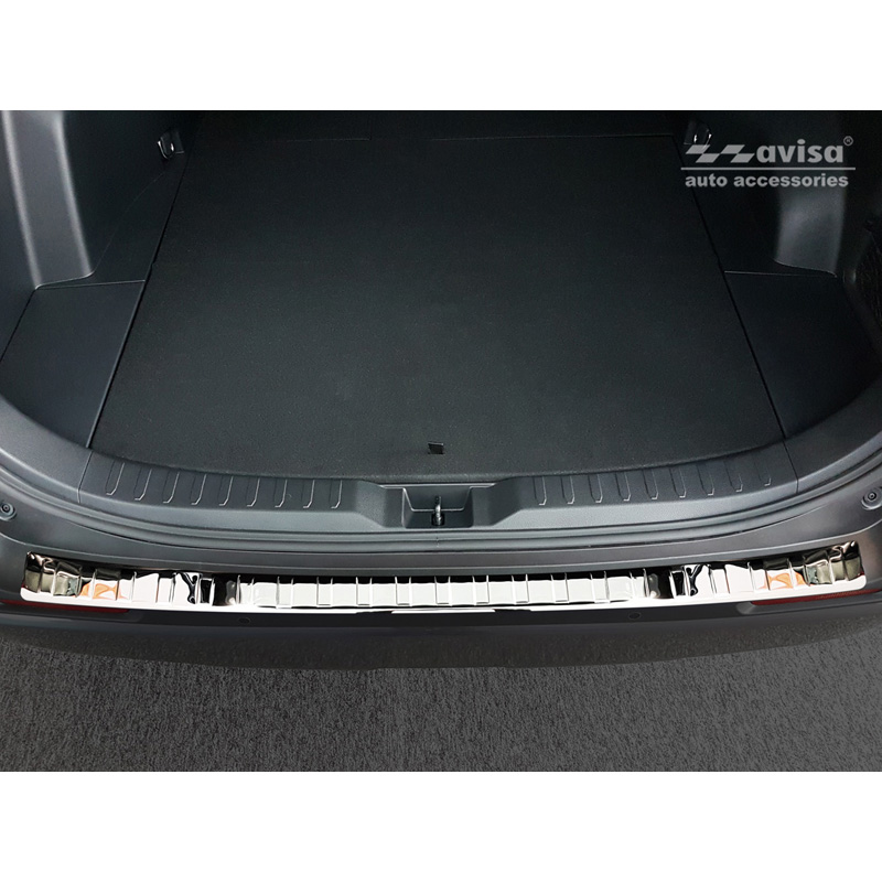 Chrome Stainless Steel Rear bumper protector  Toyota RAV4 (5th Gen.) 2018- & Suzuki Across 2020- 'Ribs'