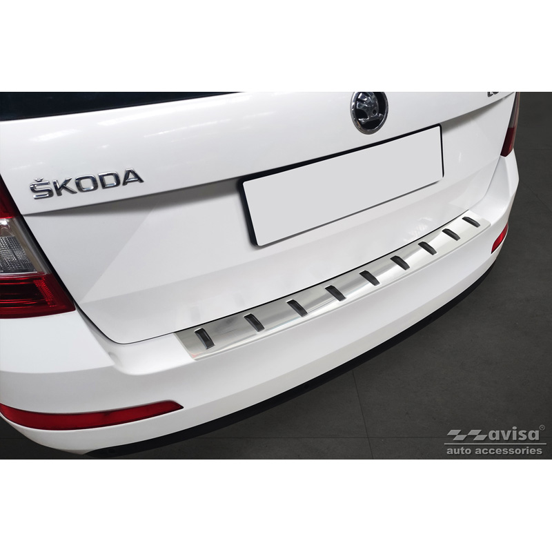 Stainless Steel Rear bumper protector  Skoda Octavia III 2013-2017 'STRONG EDITION'