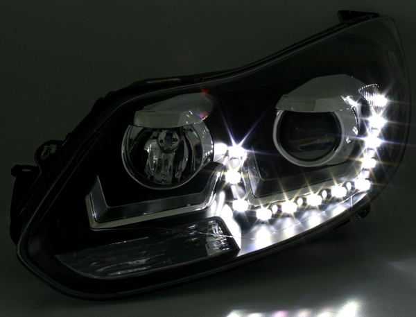 Koplampen Ford Focus MK4 11-14 LED Zwart