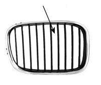 grille, chroom binnenwerk, rechts, 10/2000-BMW 5 serie E39, 1996