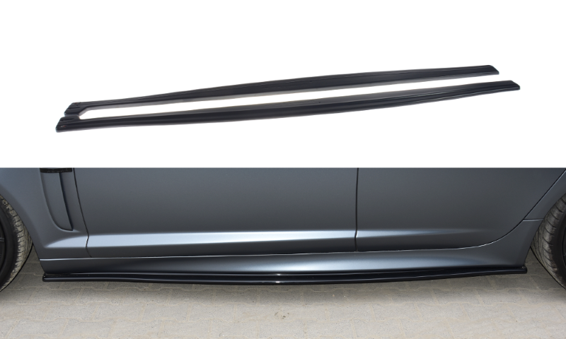 Zijskirts Diffusers JAGUAR XF- R Glanzend Zwart