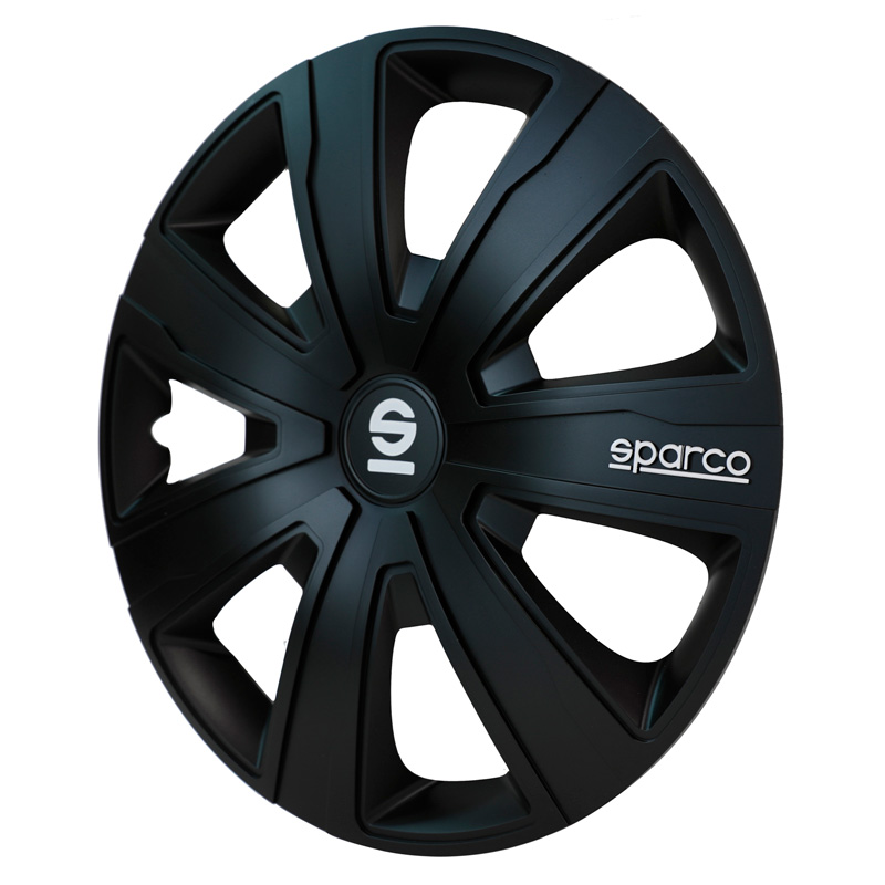 Sparco Wieldoppen Palermo - 14-inch - Zwart - Set van 4 stuks