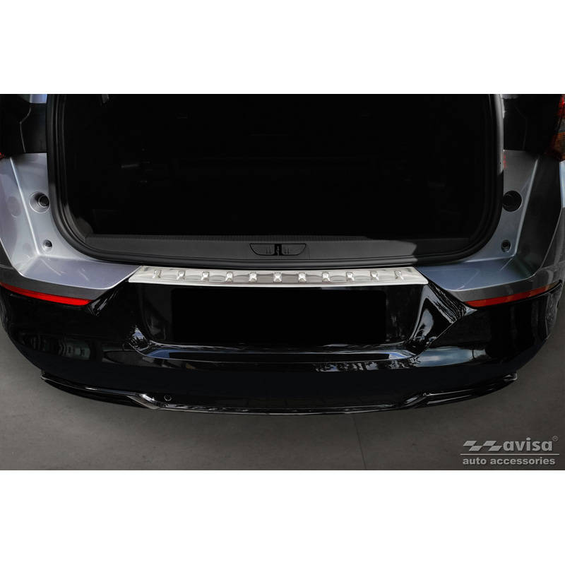 Stainless Steel Rear bumper protector  Opel Grandland X Facelift 2021- 'Ribs'