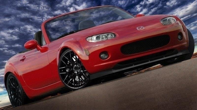 Voorspoiler Mazda MX-5 Mk3 Maxton Design glans zwart