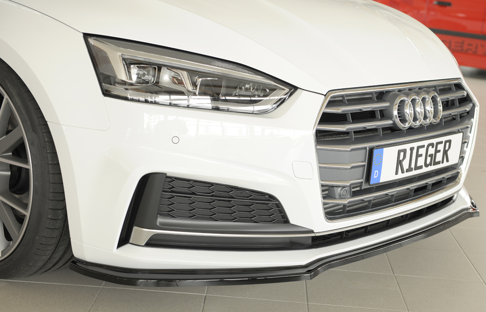 Voorspoiler Audi A5 B9 F5 S-Line Rieger Glossy