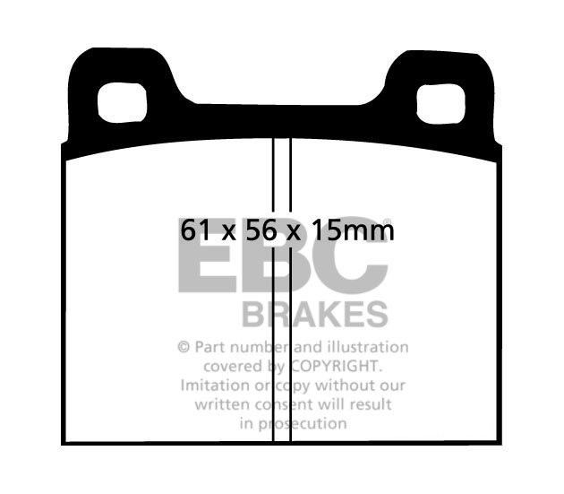 EBC Brakes VOLVO 740 2.3 Turbo (ABS) 87-92 Remblokken achterzijd