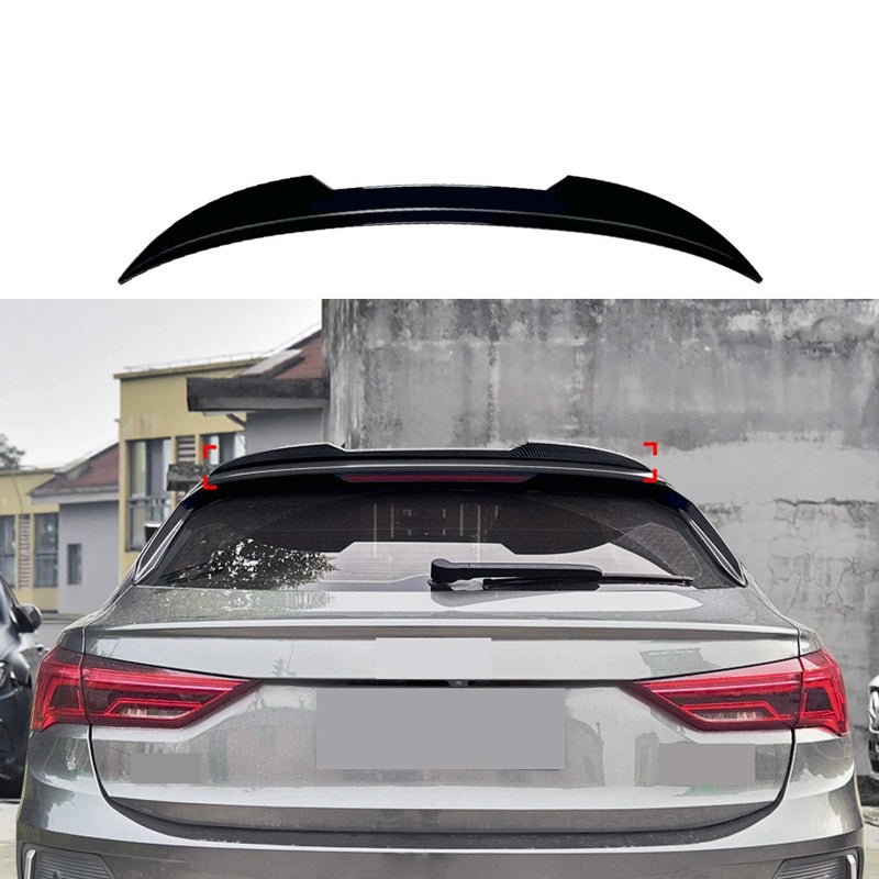Roof spoiler (Spoiler Cap)  Audi Q3 (F3N) Sportback 2019-2025 (ABS Glossy Black)