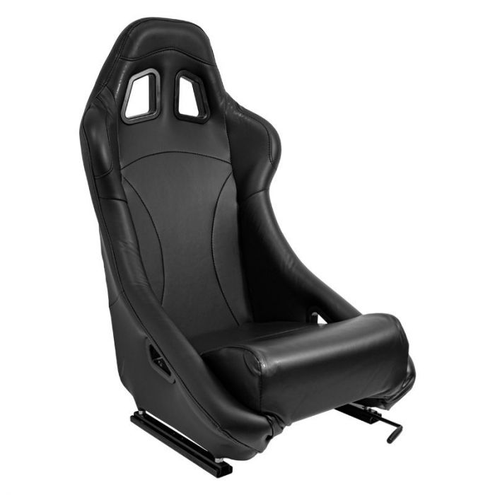 Sport seat 'BH' - Black Synthetic leather - Non-reclinable back-rest - incl. slides