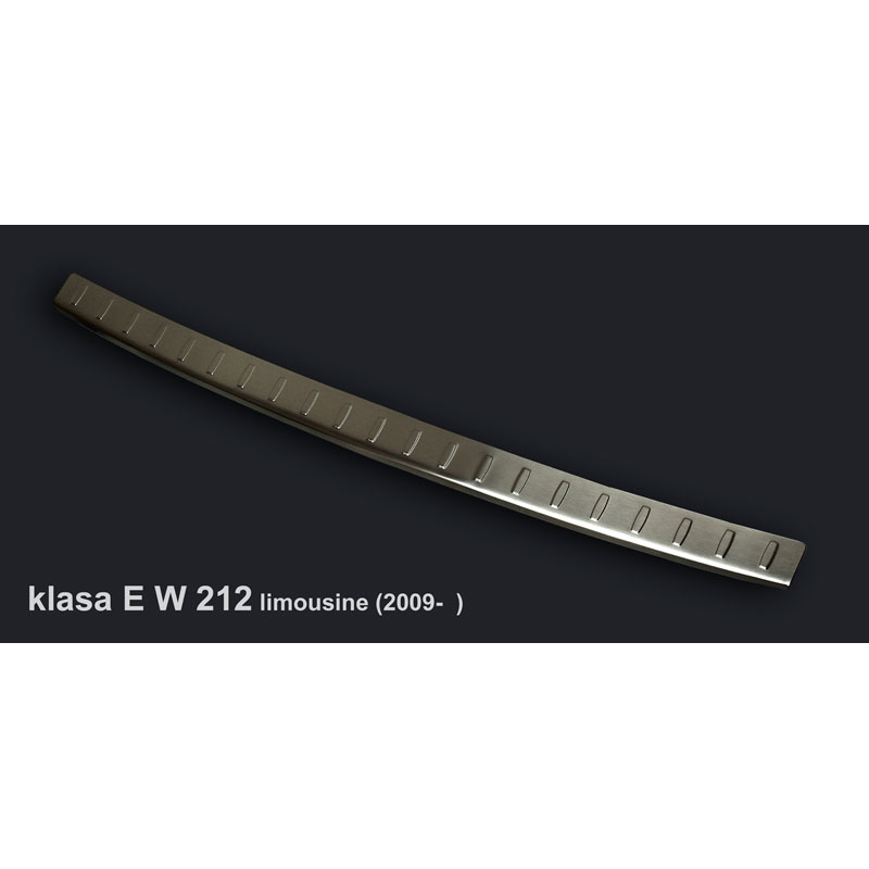 Stainless Steel Rear bumper protector  Mercedes E-Class W212 Sedan 2009-2013 incl. AMG 'Ribs'
