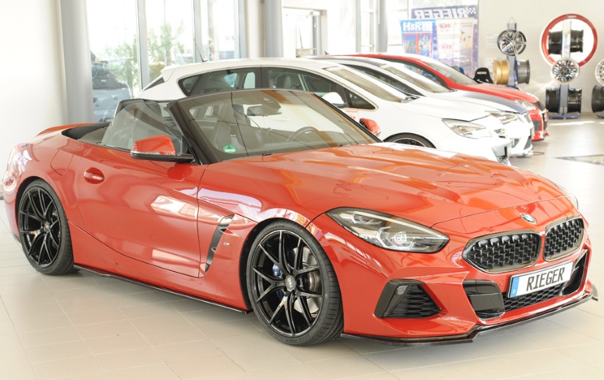 Voorspoiler BMW Z4 G4Z/G29 roadster Rieger glans zwart