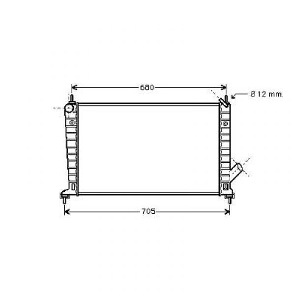 Radiator SAAB 9-5 97-01 607x374x27 2.0/2.3.
