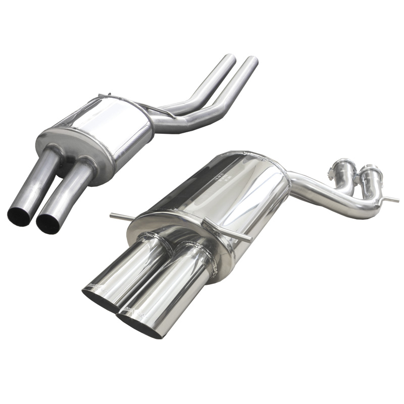 100% Inox Mid silencer + Sport Exhaust  Audi RS4 B5 2.7 BiTurbo 1998-2001 2x80mm Racing