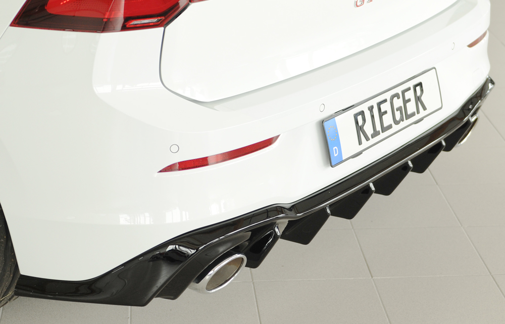 Diffuser Volkswagen Golf 8 GTI Clubsport Rieger Glans Zwart