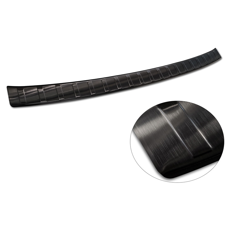 Black Stainless Steel Rear bumper protector  BMW X1 U11 / U11 xLine 2022- 'Ribs'