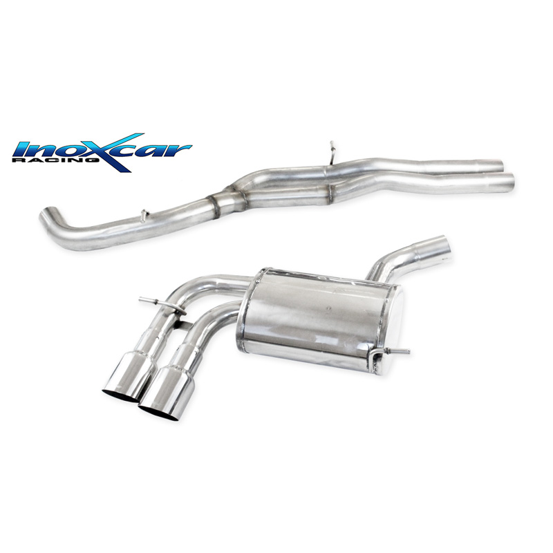 100% Inox Mid Pipe + Sport Exhaust  Audi RS3 2.5 TFSI Quatro 340hp 2011- 2x90mm