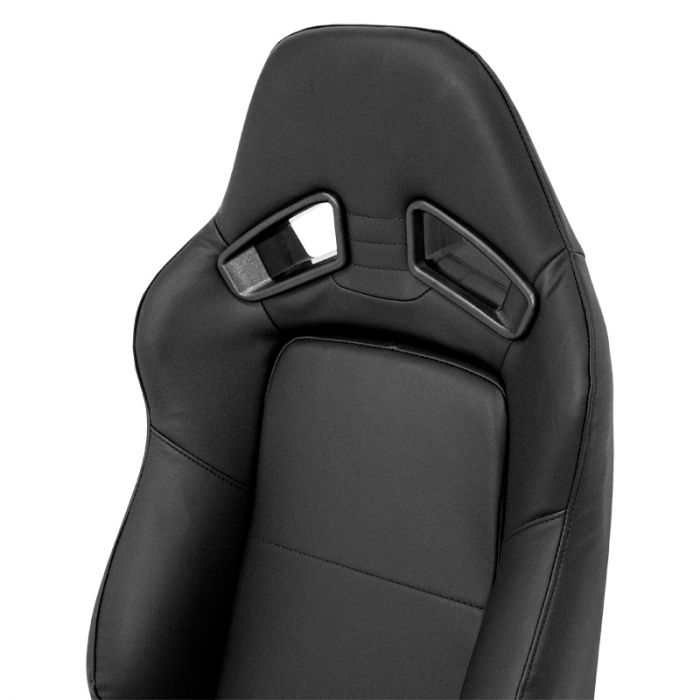 Sport seat 'LH' - Black Synthetic leather - Dual-side reclinable back-rest - incl. slides