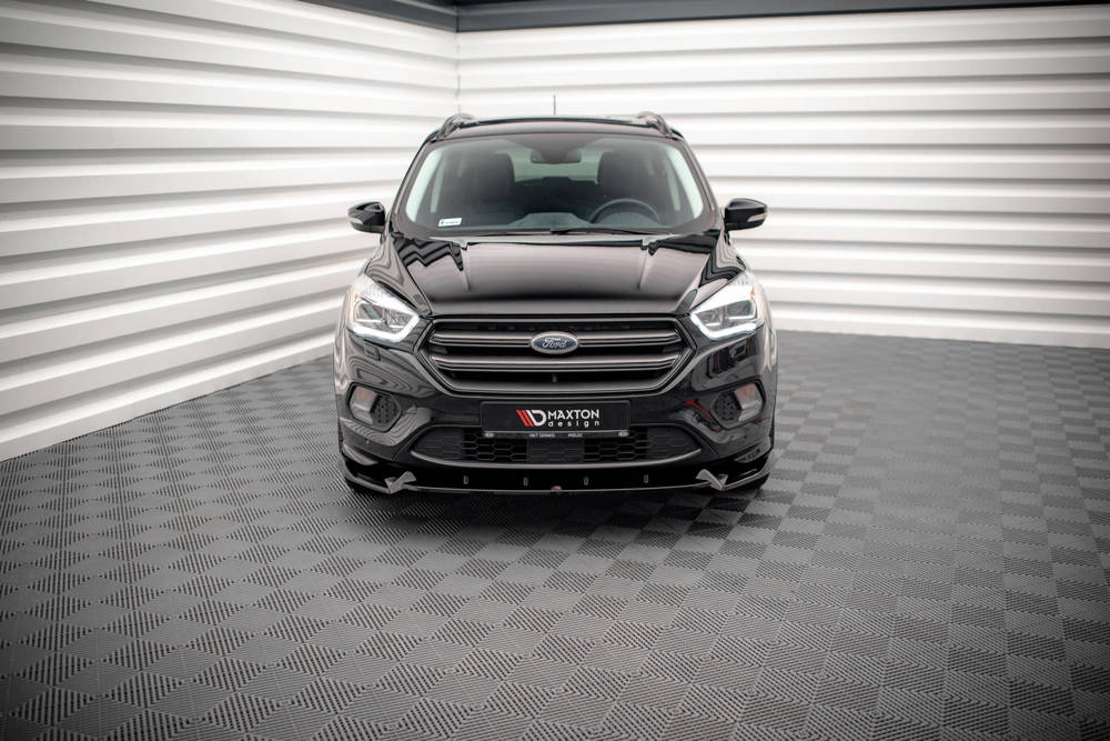 Voorspoiler V.2 Ford Escape ST-Line MK3 Maxton Glans Zwart