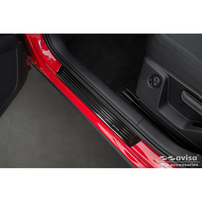 Black Stainless Steel Door sill protectors  Audi Q2 Facelift 2020- 'Special Edition' - 4-pieces