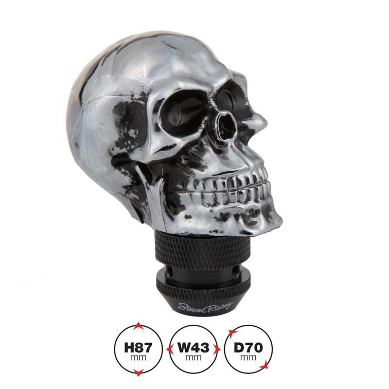 Simoni Racing Pookknop Skeletor - Zwart/Chroom