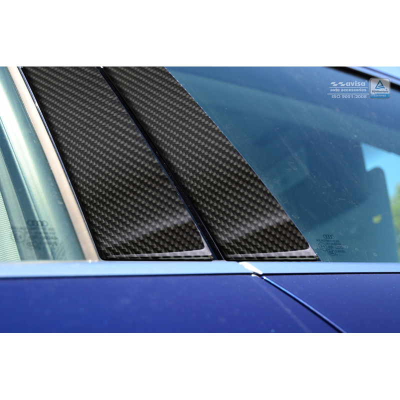 B-Pillars covers  Audi A3 8V Sedan 2016- Black Carbon