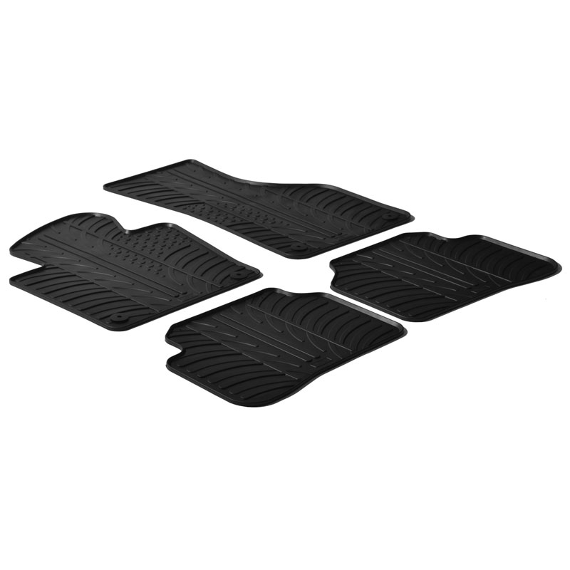 Rubbermatten  Volkswagen Passat 2010-2014 & Volkswagen Passat CC (T profiel 4-delig + montageclips)