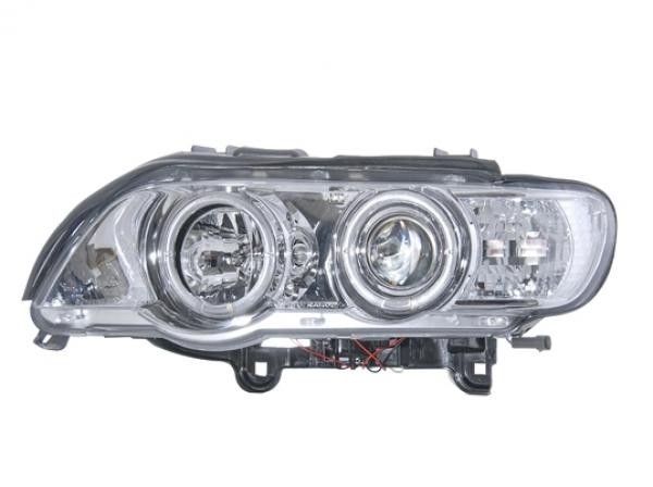 Koplampen BMW X5 E53 99-03 Angel Eyes chroom
