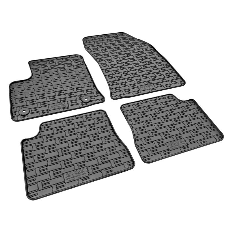 Rubber car mats set  Jeep Avenger (electric) 2023- & Fiat 600e 2023- (4-pieces + fixing system)