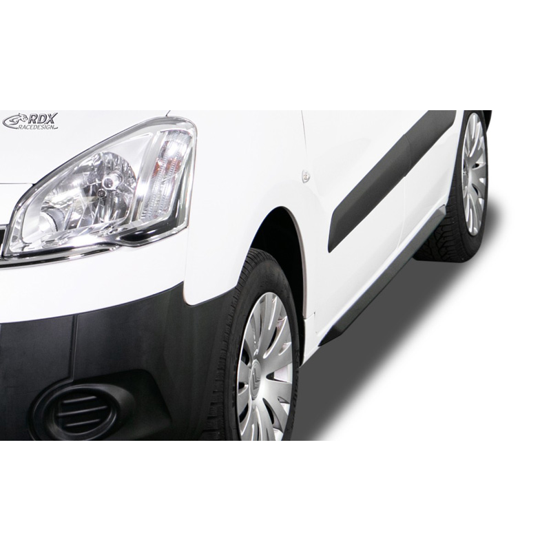 Side skirts 'Slim'  Citroën Berlingo (B9)/Peugeot Partner 2008-2018 (ABS glossy black)