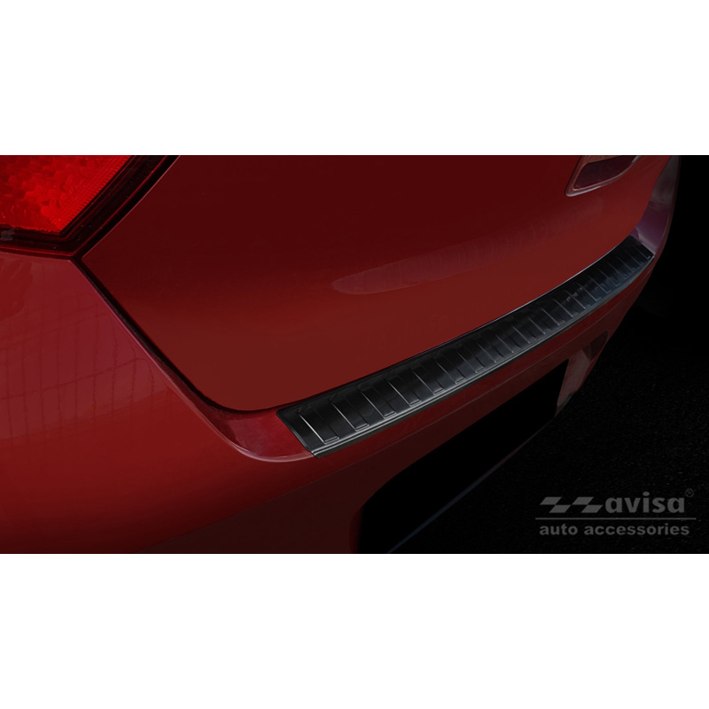 Zwart RVS Achterbumperprotector  Hyundai i10 HB 5-deurs 2019- 'Ribs'