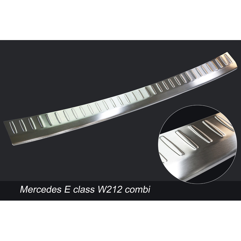 Stainless Steel Rear bumper protector  Mercedes E-Class W212 Kombi 2013-2016 (excl. AMG-Line) 'Ribs'